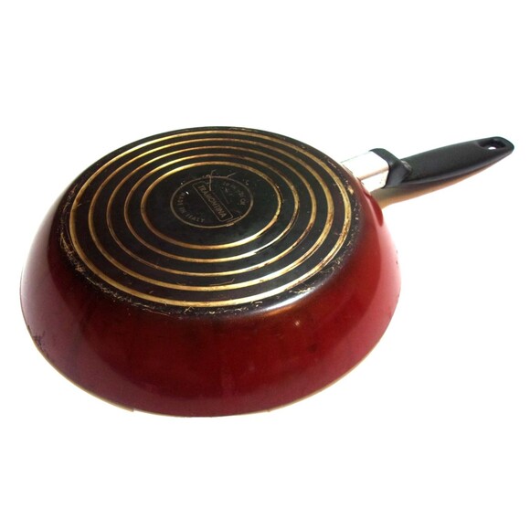 Tramontina Frying Pan Dark Red 10" Non-Stick Italy - Picture 3 of 7